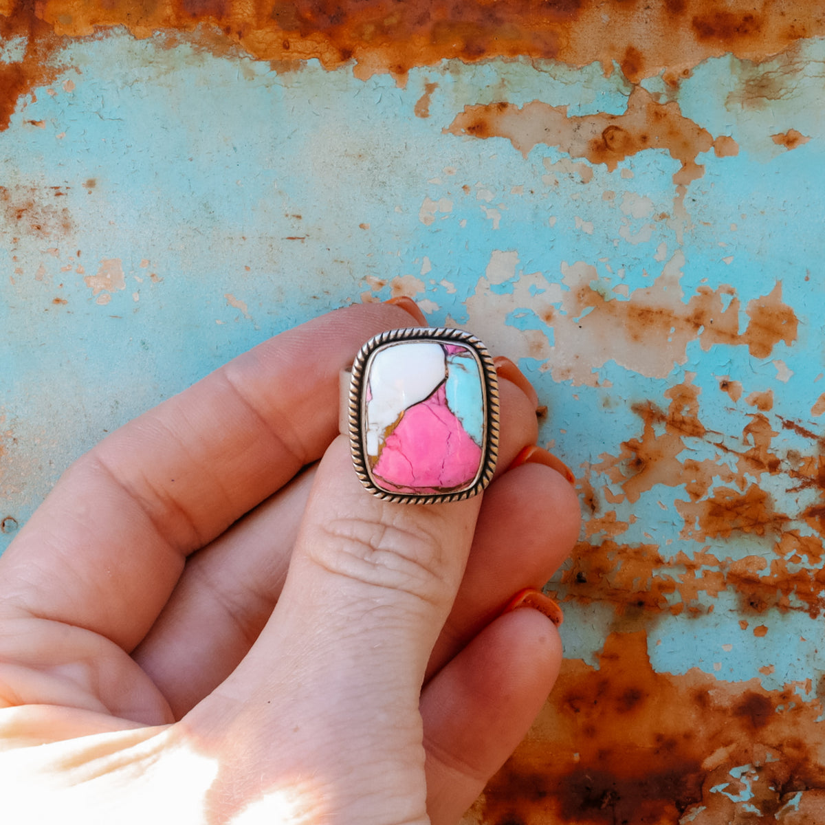'Slab' Ring - Cotton Candy - Pick Option