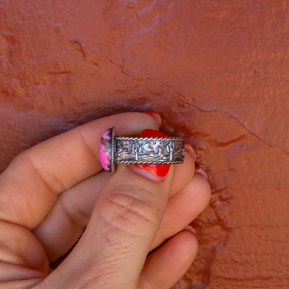 ‘Desert Day & Night' Storyteller Ring - Orange Dahlia - Size 8.25  - Pick Option
