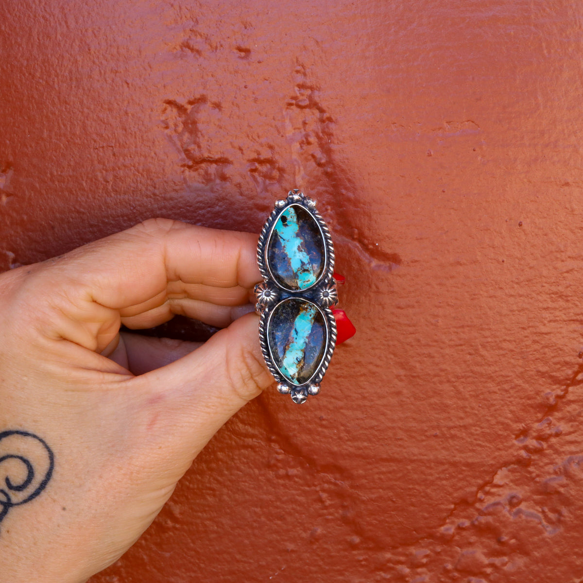 ‘Two Stone’ Ring - Blackjack - Size 8