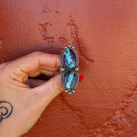 ‘Two Stone’ Ring - Blackjack - Size 8