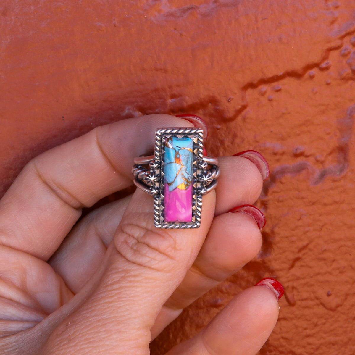 ‘Bar Ring’ - Cotton Candy - Size 8 - Pick Option