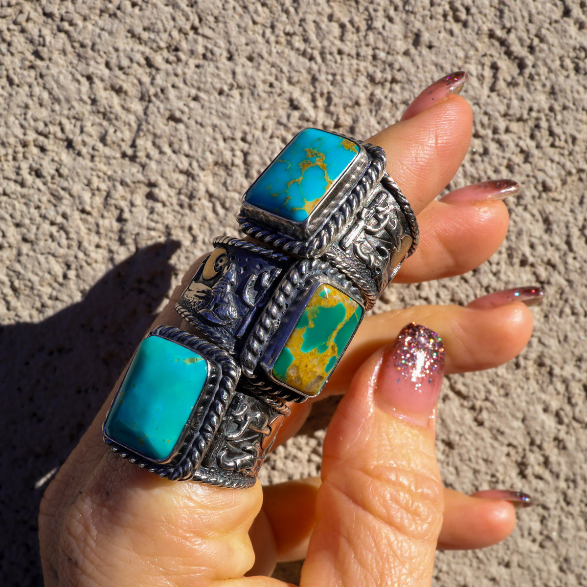 ‘Desert Storyteller' Ring - Kingman or Rosarita - Pick Option