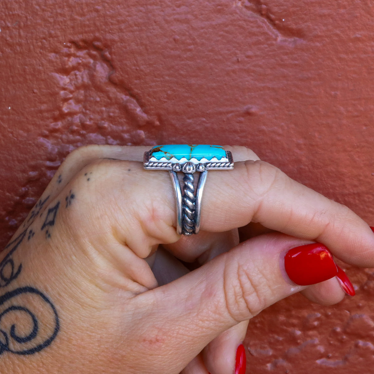 ‘Bar Ring’ - Kingman - Size 8 - Pick Option