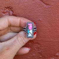 ‘Bar Ring’ - Cotton Candy - Size 9 - Pick Option