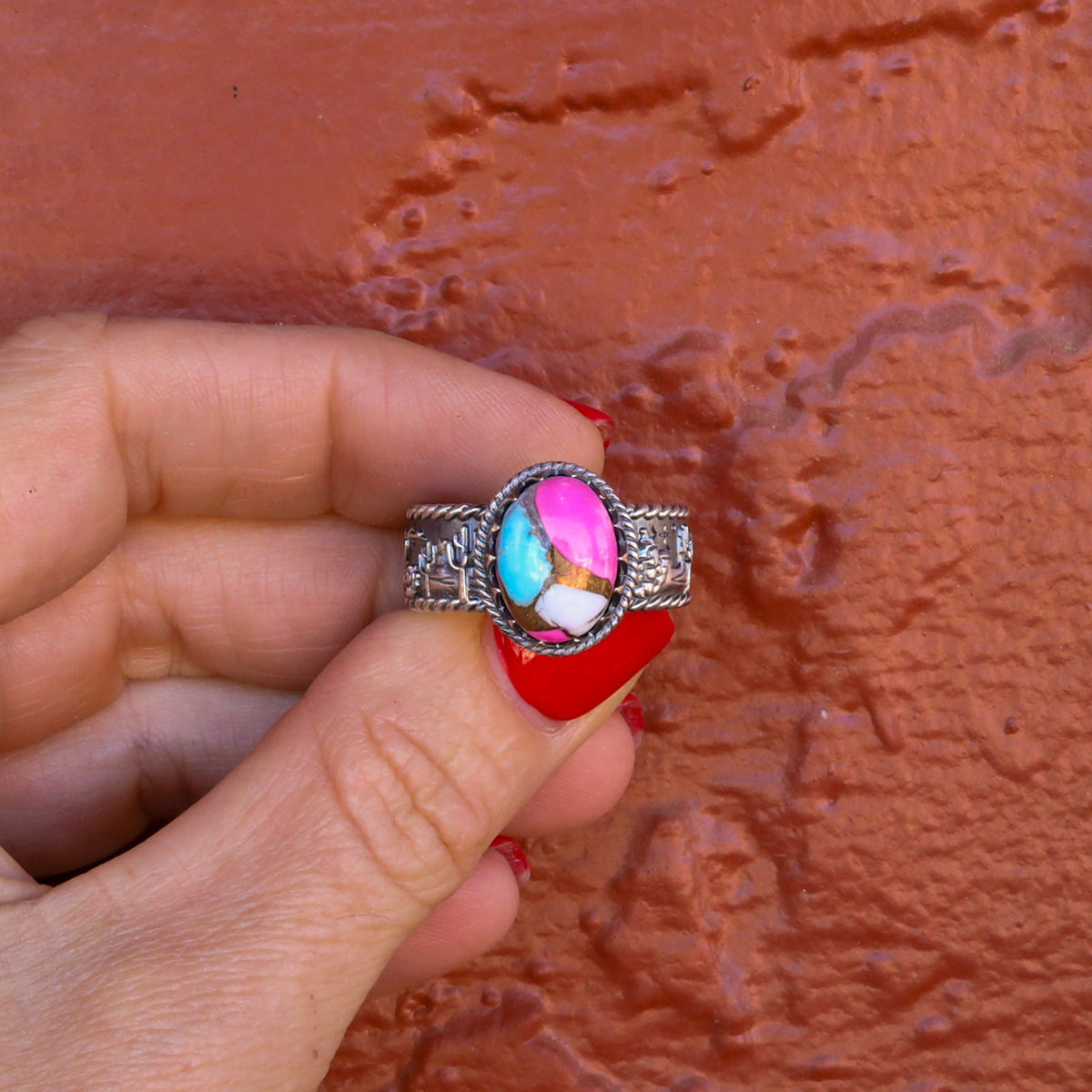 ‘Desert Day & Night' Storyteller Ring - Cotton Candy - Size 11  - Pick Option