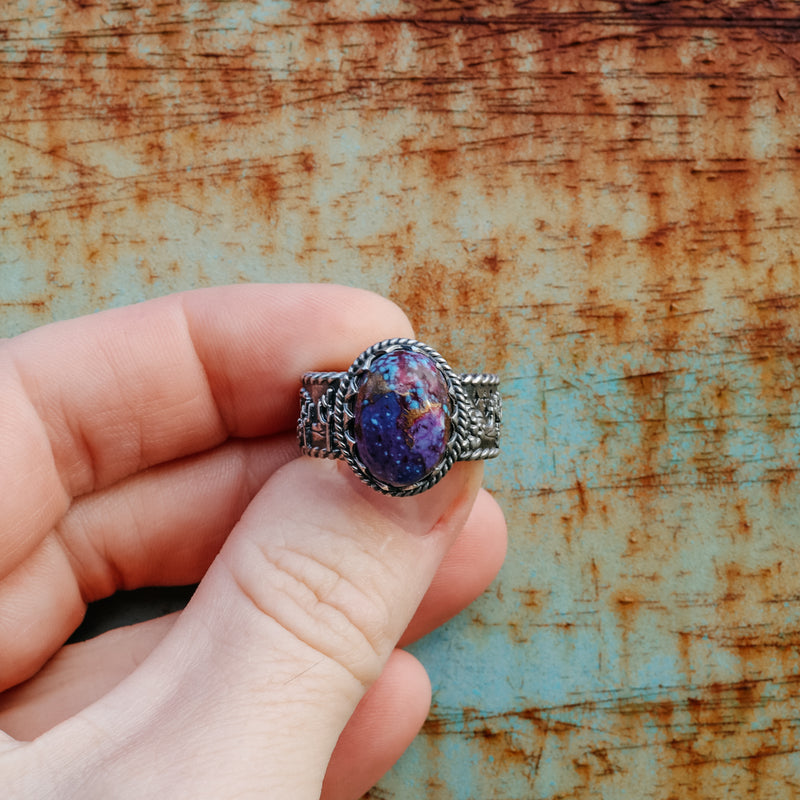 ‘Desert Day & Night' Storyteller Ring - Purple Mohave - 8.25 - Pick Option