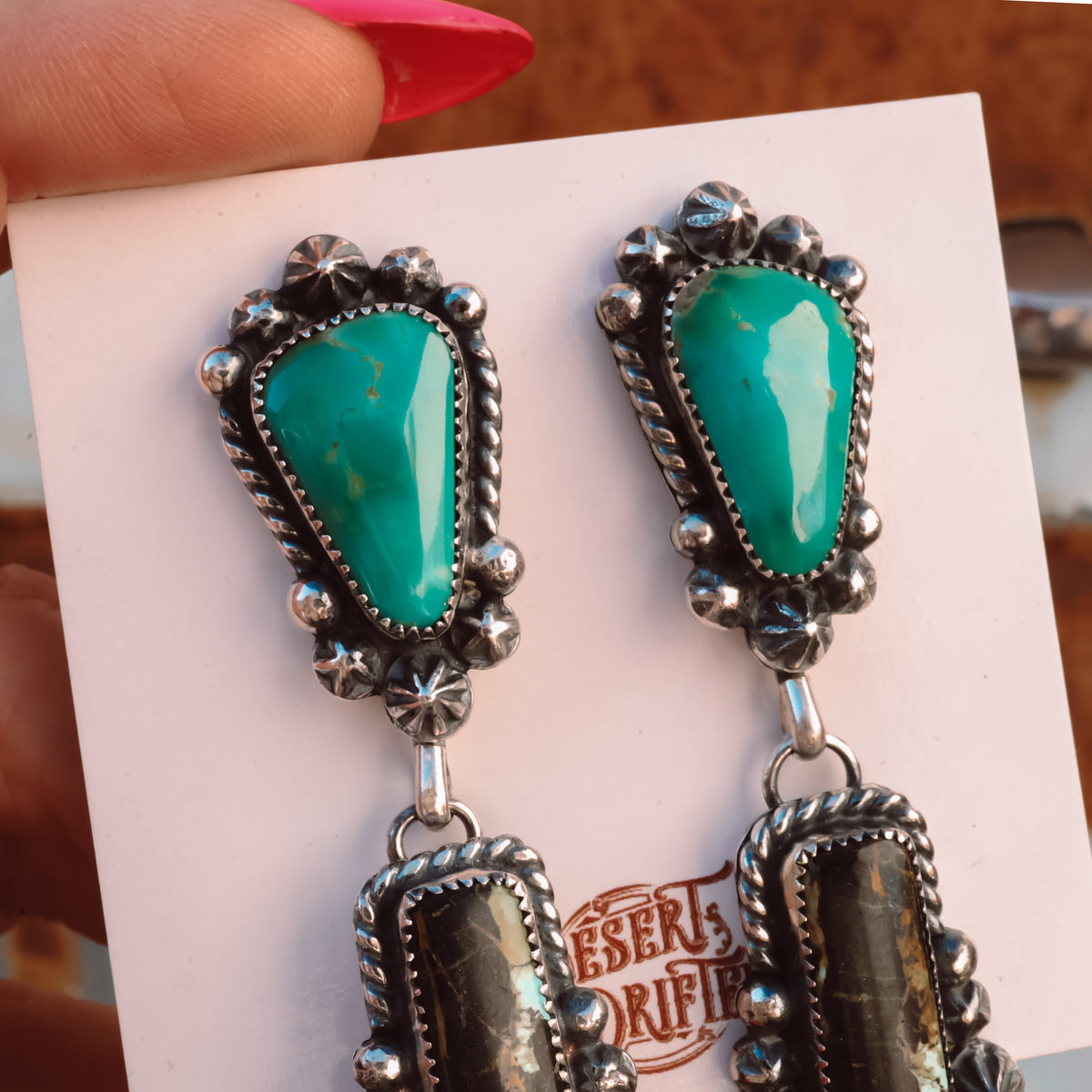 ‘Statement’ Earrings - Blackjack & Kingman