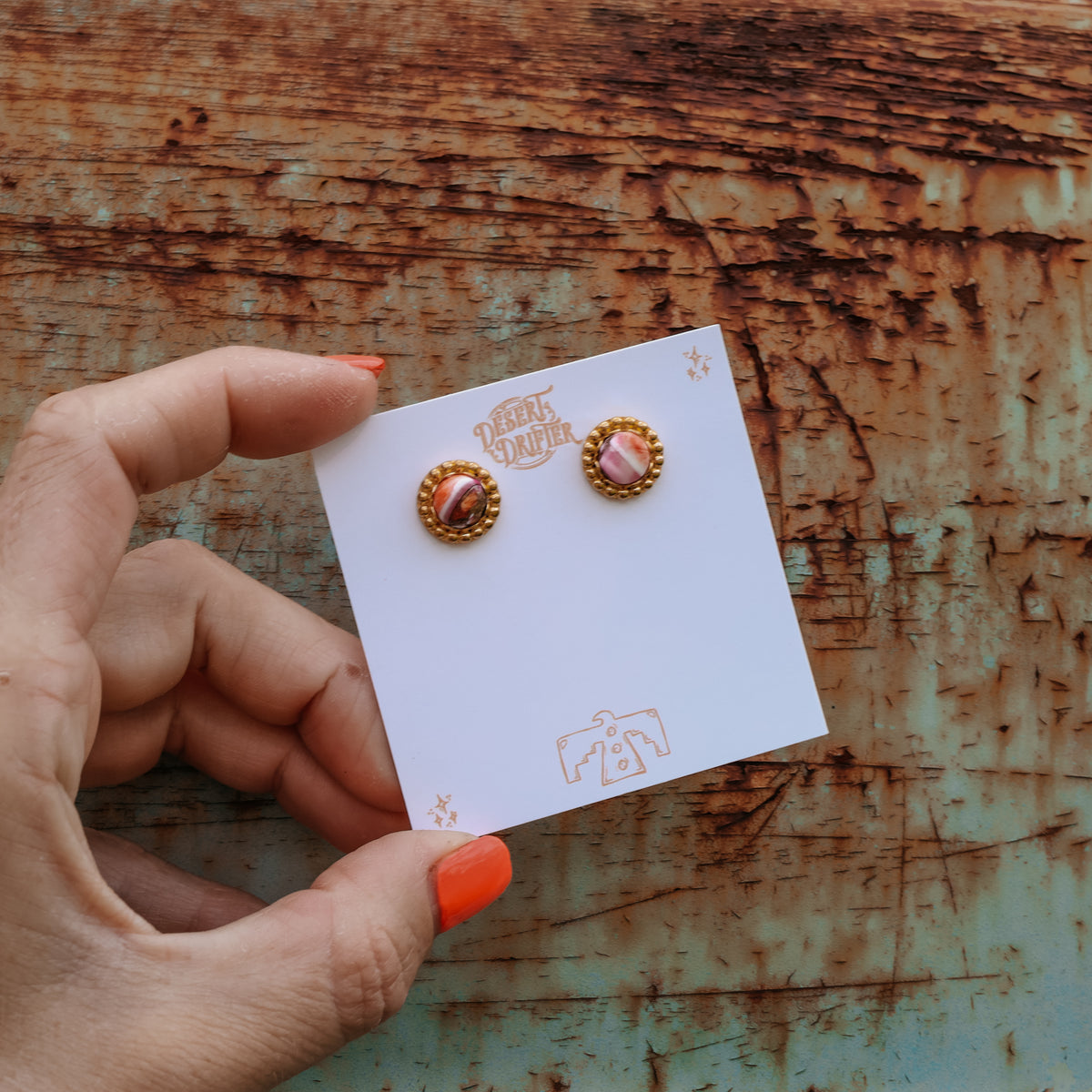 'Drifter’ Midi Studs - Orange Dahlia - Pick Option