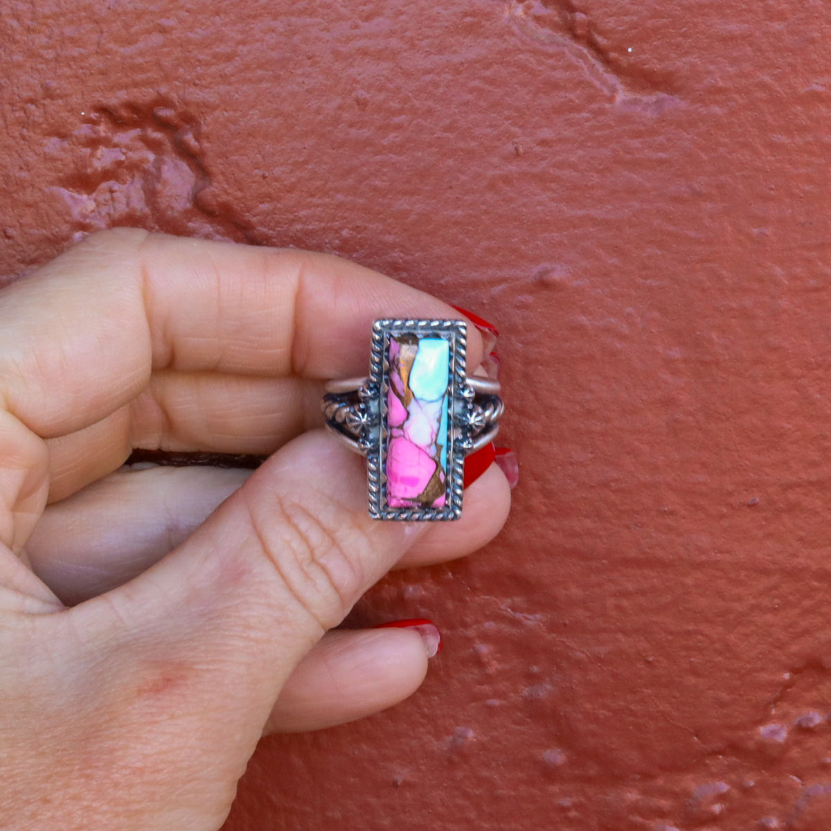 ‘Bar Ring’ - Cotton Candy - Size 9 - Pick Option