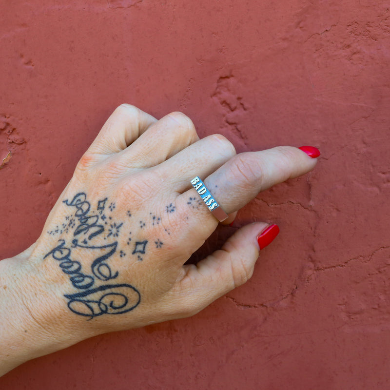 ‘Badass’ Signet Ring - Sterling Silver - Pick Option