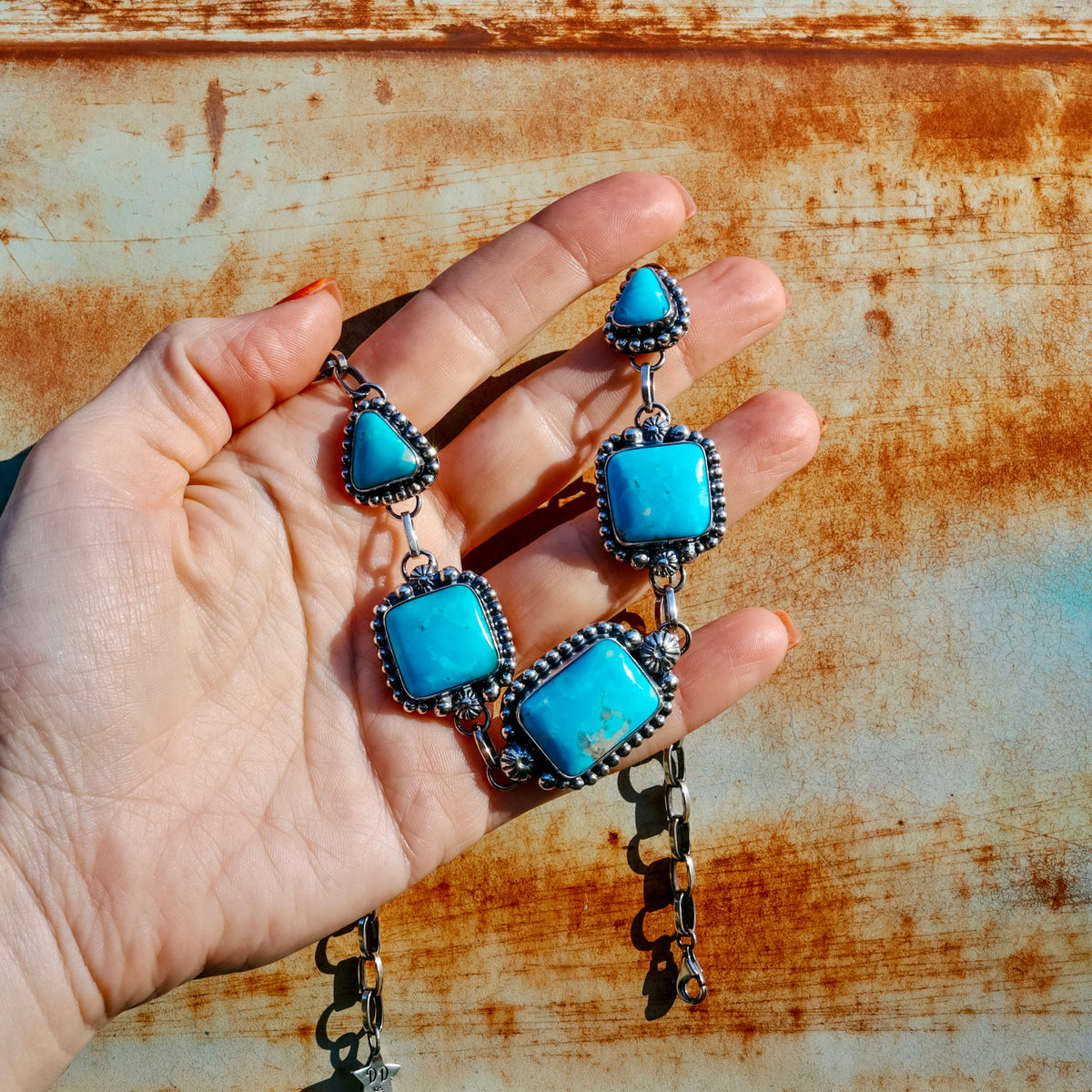 ‘Five Stone' Choker & Earring Set - Kingman