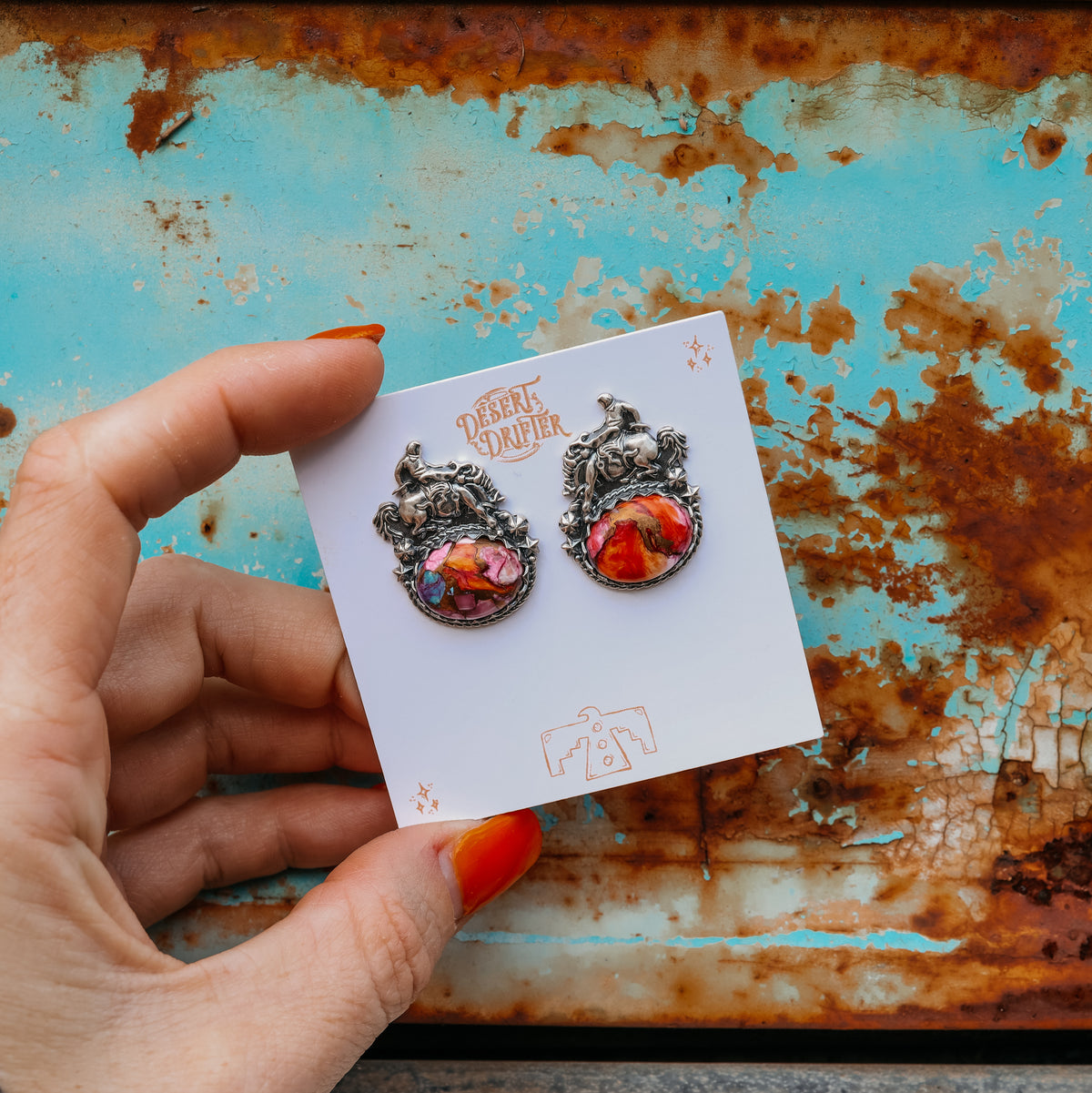 'Fuck Around and Find Out' Earrings - Orange Dahlia - Pick Option
