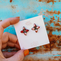 ‘Four Ways' Studs - Dahlia Rose - Pick Option