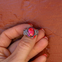 ‘Desert Day & Night' Storyteller Ring - Orange Dahlia - Size 8.25  - Pick Option