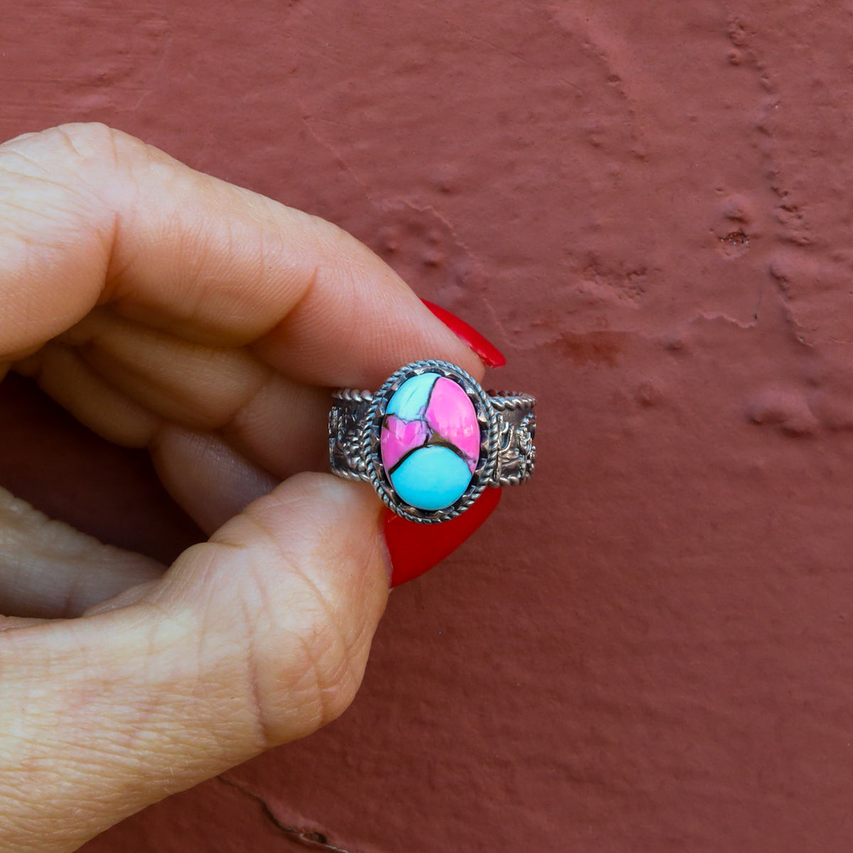 ‘Desert Day & Night' Storyteller Ring - Cotton Candy - Size 7.25 - Pick Optio