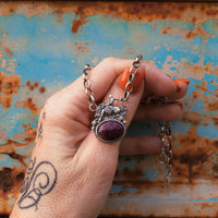 ‘Fuck Around and Find Out' Necklace - Purple Spiny