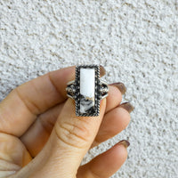 ‘Bar Ring’ - White Buffalo - Size 8 & 9 - Pick Option
