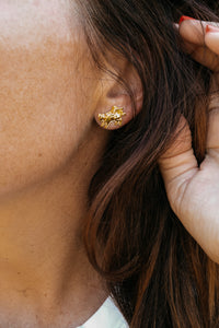 'Bull Rider' Studs -18K Gold