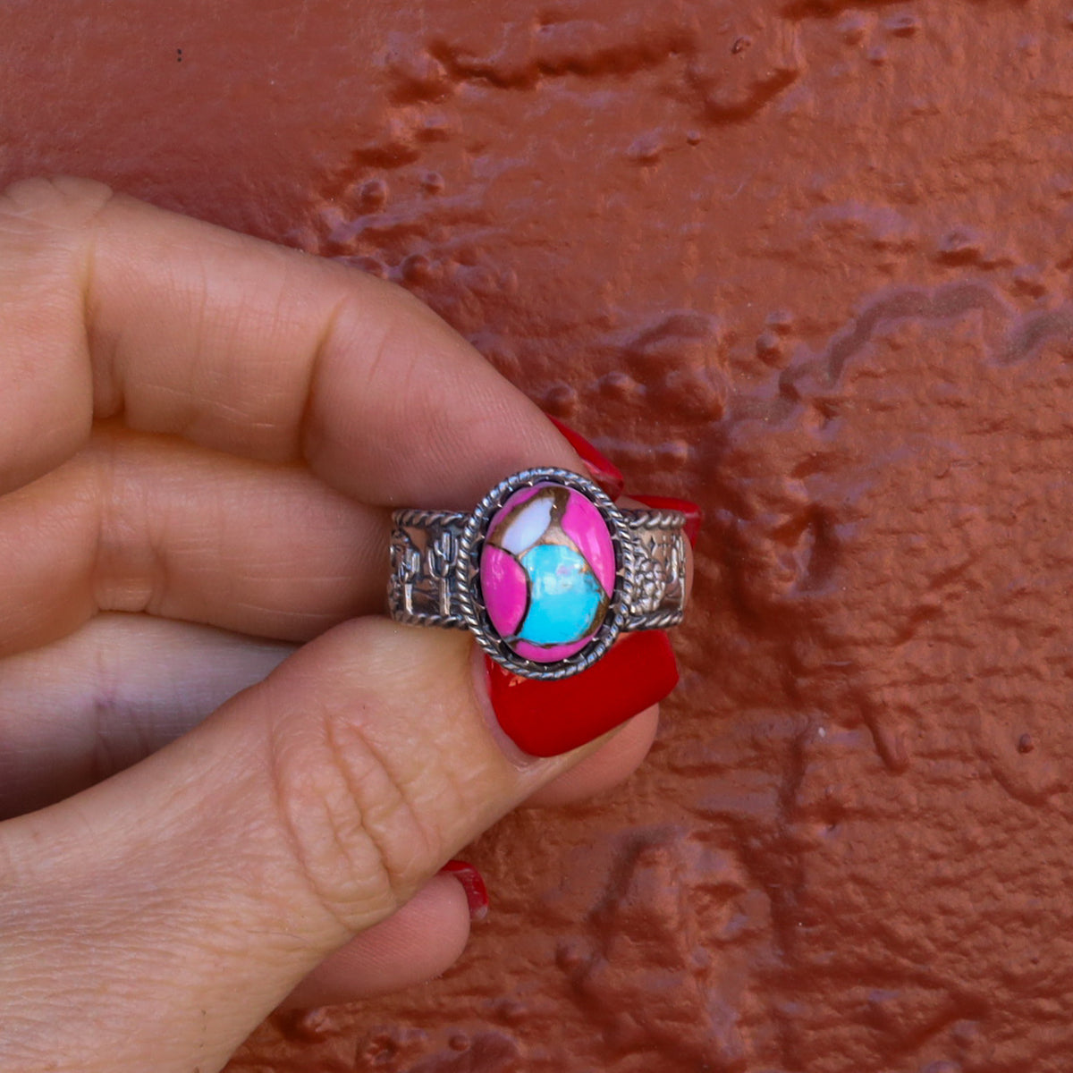 ‘Desert Day & Night' Storyteller Ring - Cotton Candy - Size 9 - pick option