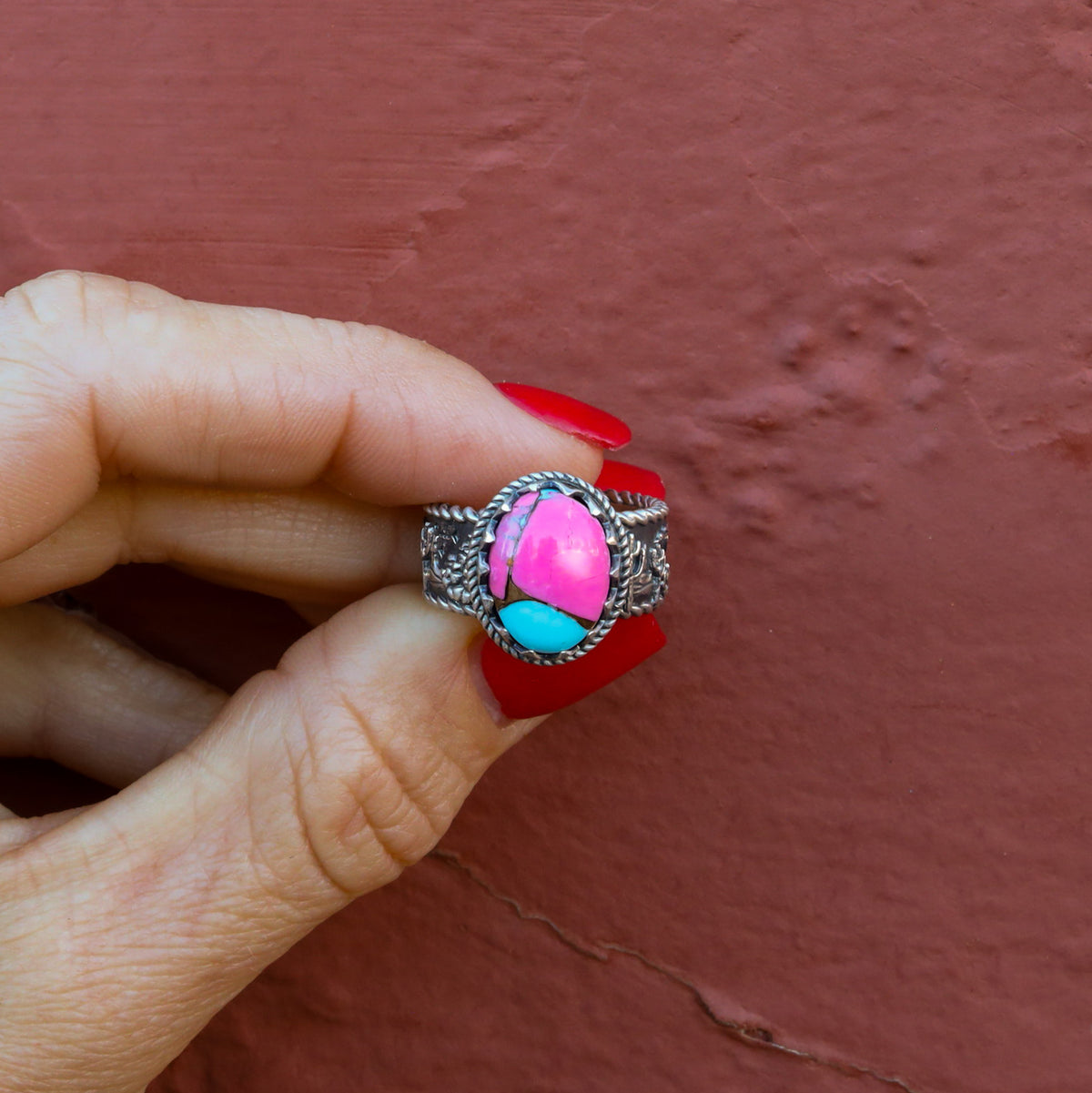 ‘Desert Day & Night' Storyteller Ring - Cotton Candy - Size 7.25 - Pick Optio