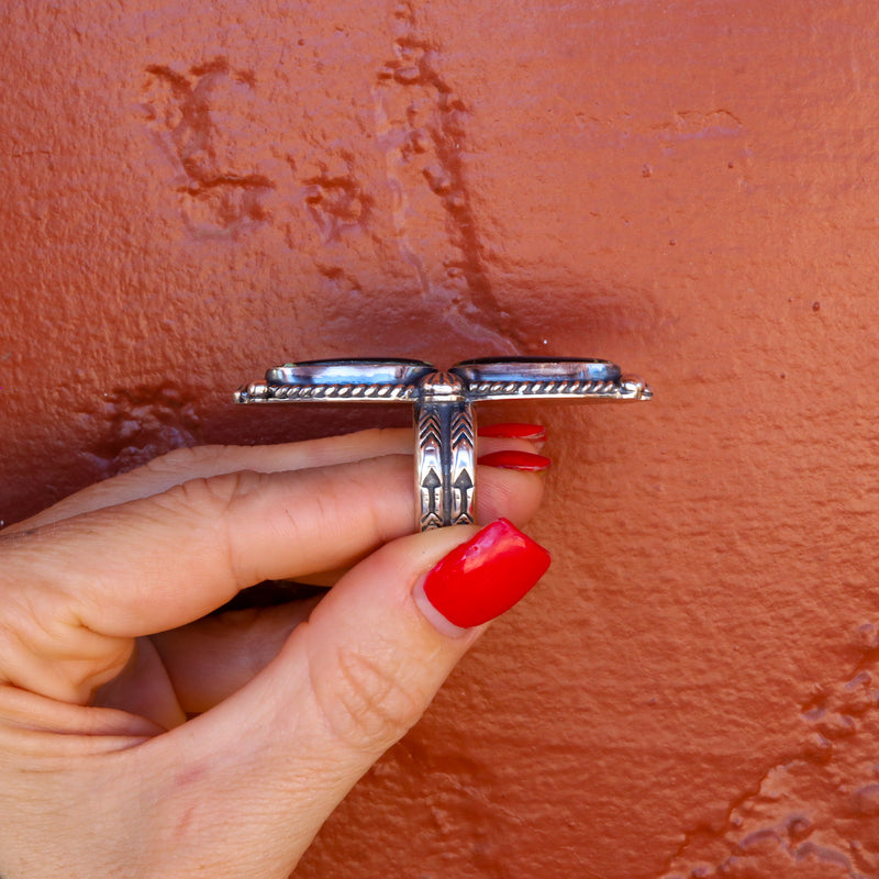 ‘Two Stone’ Ring - Blackjack - Size 10