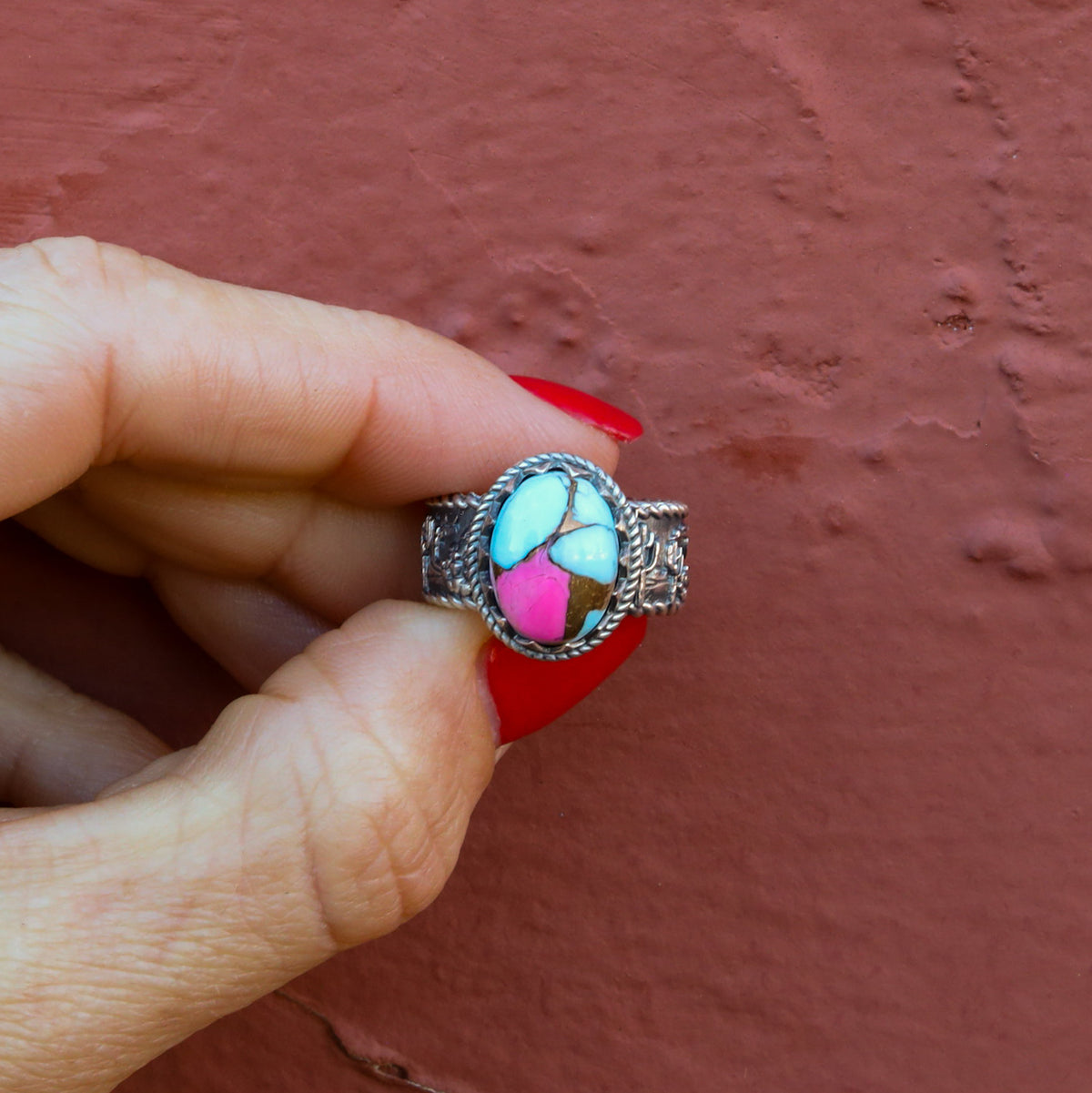 ‘Desert Day & Night' Storyteller Ring - Cotton Candy - Size 7.25 - Pick Optio