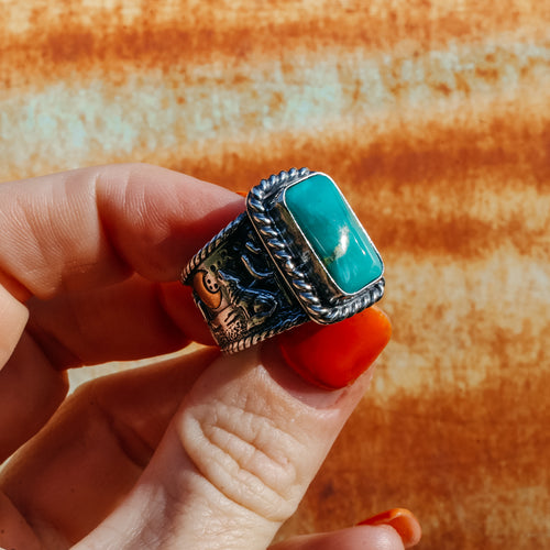 ‘Desert Storyteller' Ring - Kingman - Size 7.5