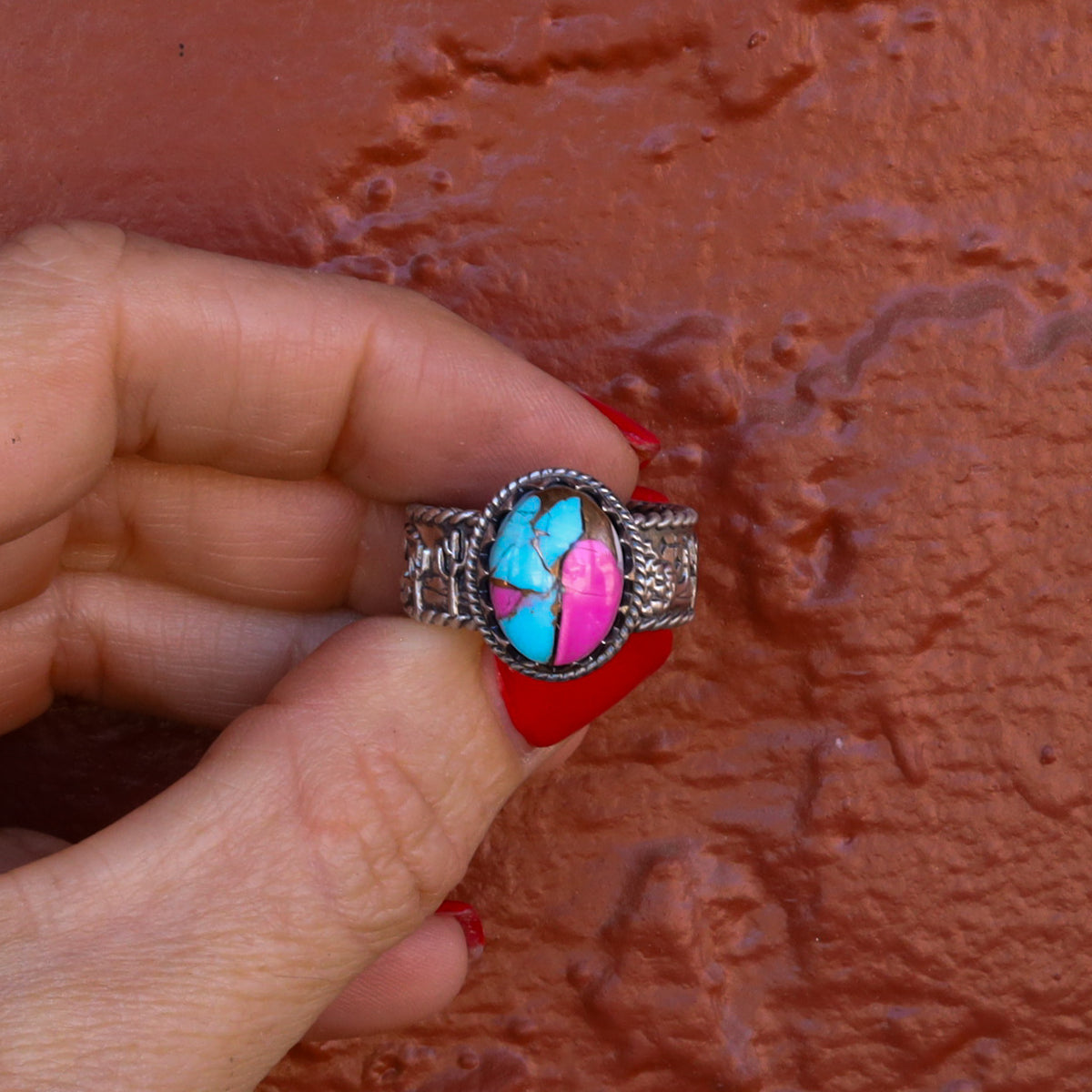 ‘Desert Day & Night' Storyteller Ring - Cotton Candy - Size 9 - pick option