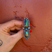 ‘Two Stone’ Ring - Blackjack - Size 8.75
