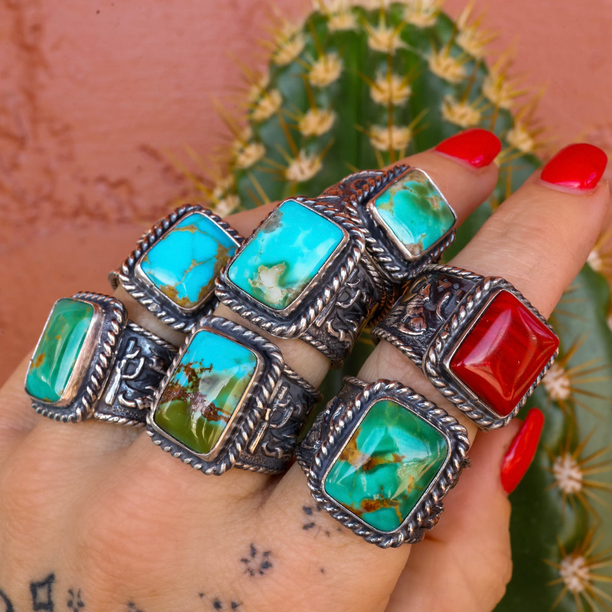 ‘Desert Storyteller' Ring - Kingman or Rosarita - Pick Option