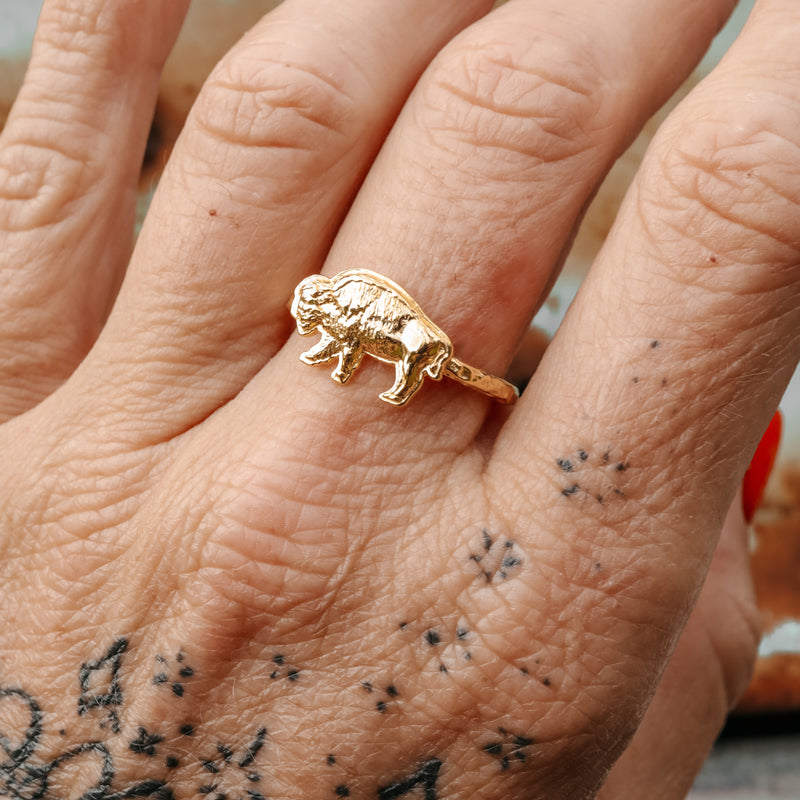 'Bison' Ring - 18K Gold - Pick Option