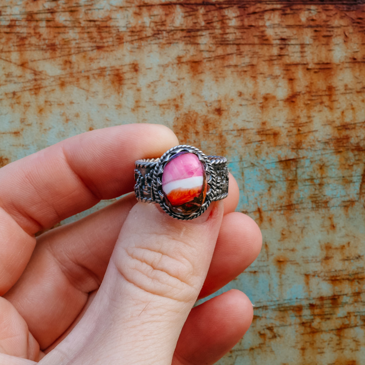 ‘Desert Day & Night' Storyteller Ring - Orange Dahlia - Size 7.25  - Pick Option