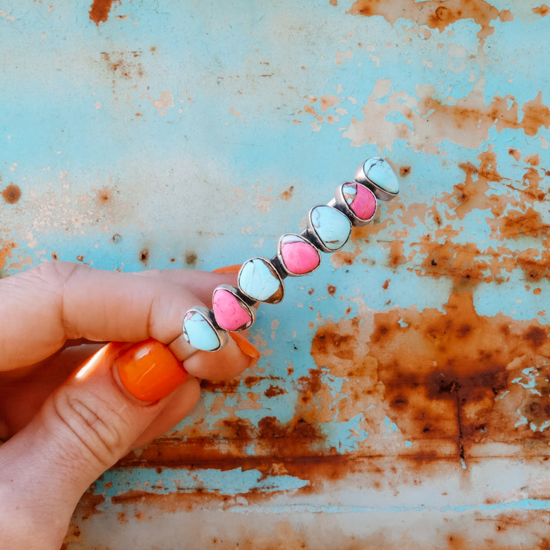 ‘Multi Stone' Cuff - Cotton Candy