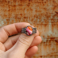 ‘Desert Day & Night' Storyteller Ring - Orange Dahlia - Size 11  - Pick Option