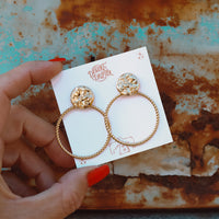 ‘Bronc' Hinge Hoops - 18K Gold