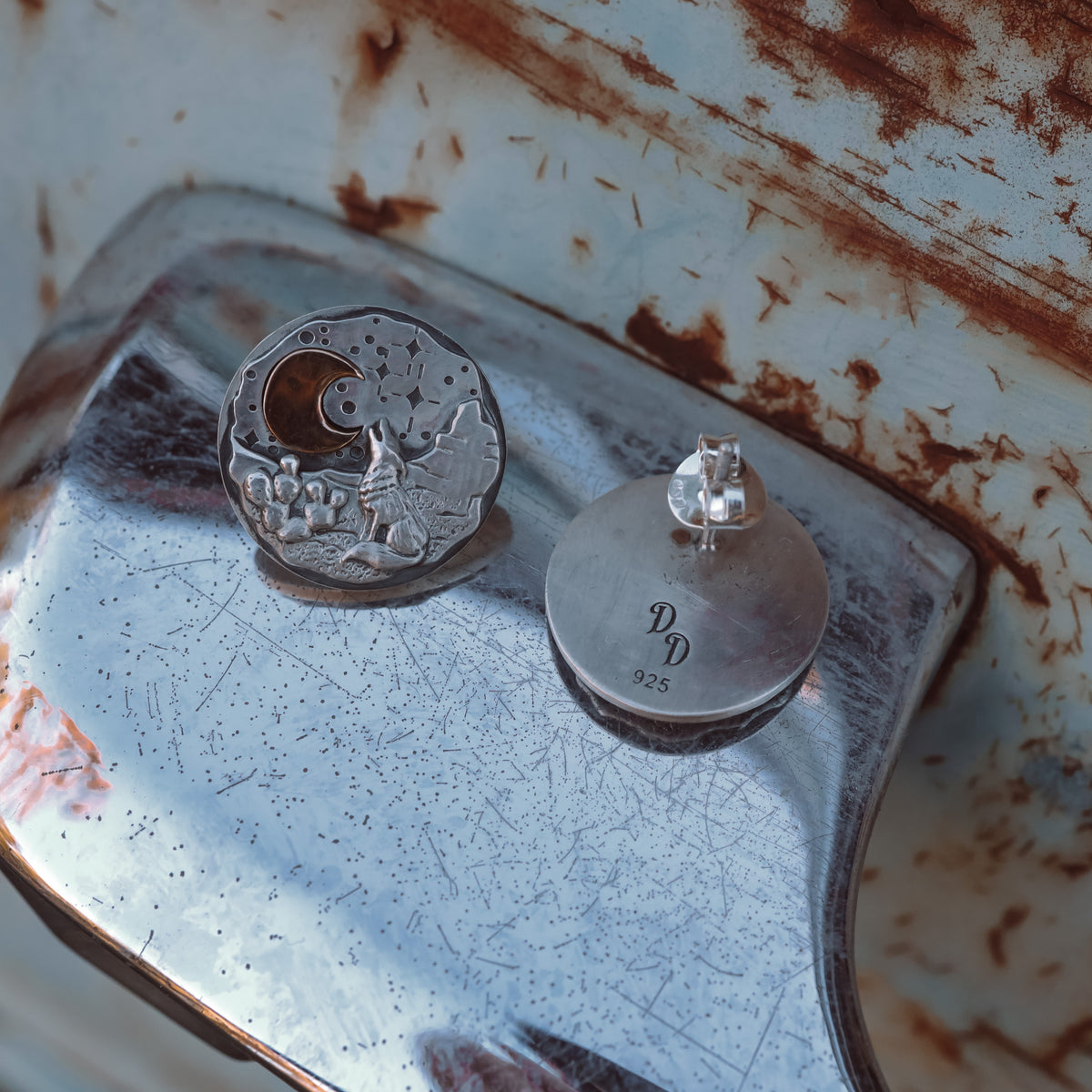 Desert Storyteller Day & Night' Stud Earrings