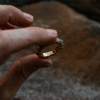 ‘Her Wild Romance’ - Eternity Ring Kingman & Opal - 18K Gold or Sterling