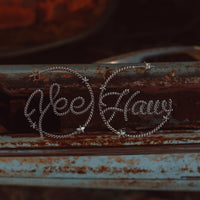 'Yee Haw' Star Hoops Large - Pick Option