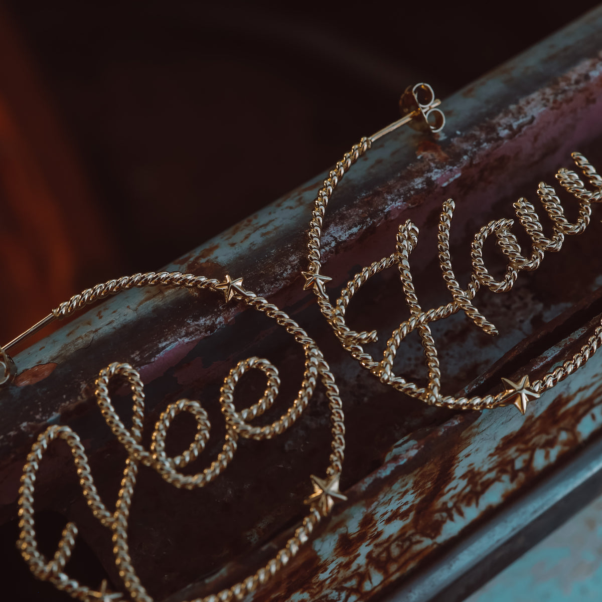 'Yee Haw' Star Hoops Large - Pick Option